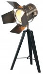 Pacific Lifestyle Hereford Blk Wood/AntBrss Task Tripod TblLamp