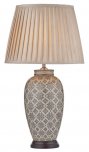 Dar Louise Table Lamp Brown/Cream (Base Only)