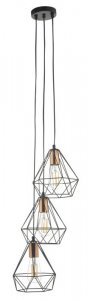 Dar Deyon 3lt Cluster Pendant Black & Copper