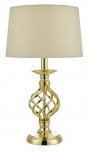 Dar Iffley Touch Tl Gold Cage Twist Base with Cream Shade
