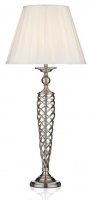 Dar Siam Table Lamp with Shade Satin Chrome