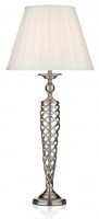 Dar Siam Table Lamp with Shade Satin Chrome