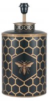 Pacific Lifestyle Black Honeycomb Hand Painted Metal Table Lamp Base