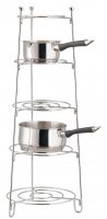 Apollo Housewares Chrome Saucepan Stand 5 Tier