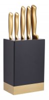 MasterClass 5-Piece Brass-Coloured Stainless Steel Knife Set and Knife Block